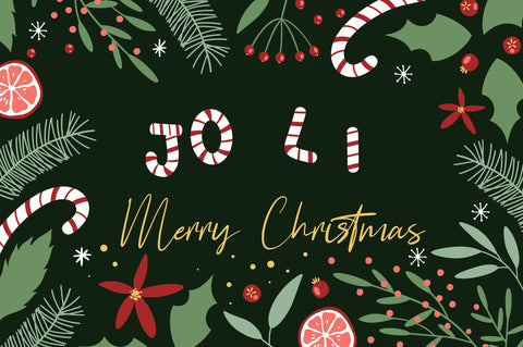 Christmas Candy Cane Lettering \ 100847