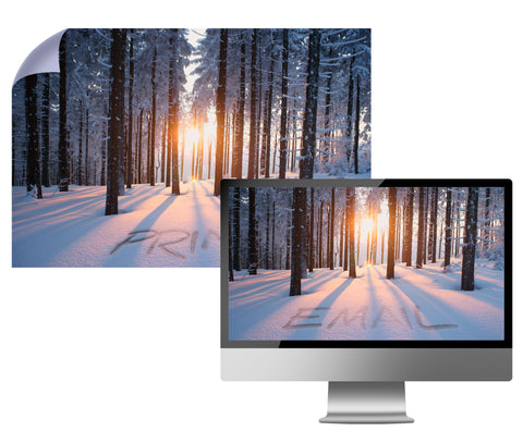 FOREST SUNSET IN WINTER Print & Email Bundle