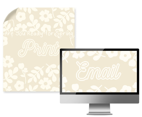 LIGHT THEME FLOWERS Print & Email Bundle