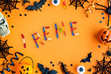 A candy themed Halloween background / 100845