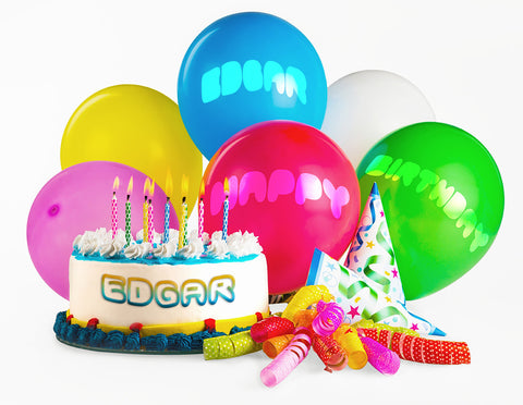 Birthday Cake and Balloons / 100795