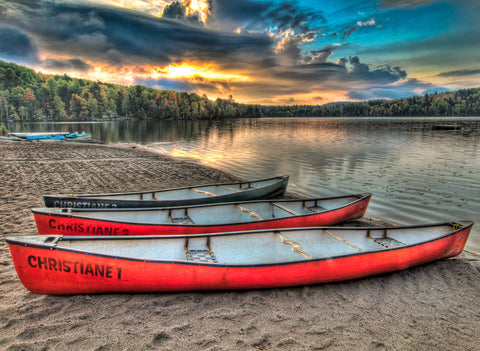 Canoes By the Lake / 100709