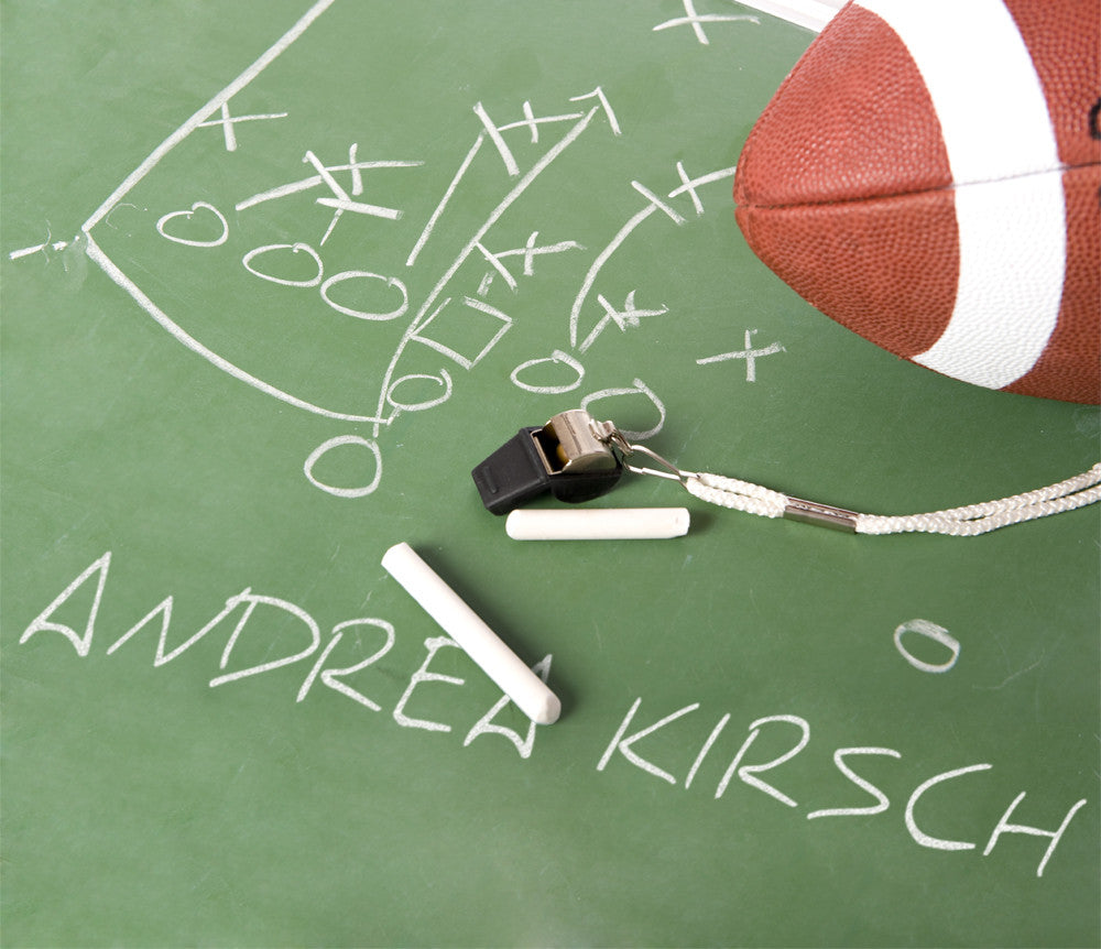 chalkboard football helmet Football Play Diagram On Chalkboard / 100417 – XMPie MARKETPLACE