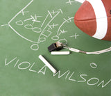 Football Play Diagram On Chalkboard / 100417