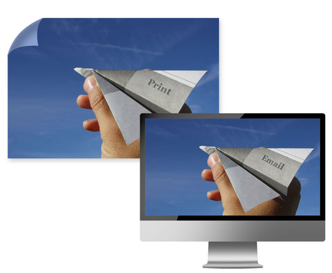 HAND HOLDING A PAPER AIRPLANE Print & Email Bundle