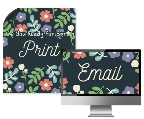 DARK THEME FLOWERS Print & Email Bundle